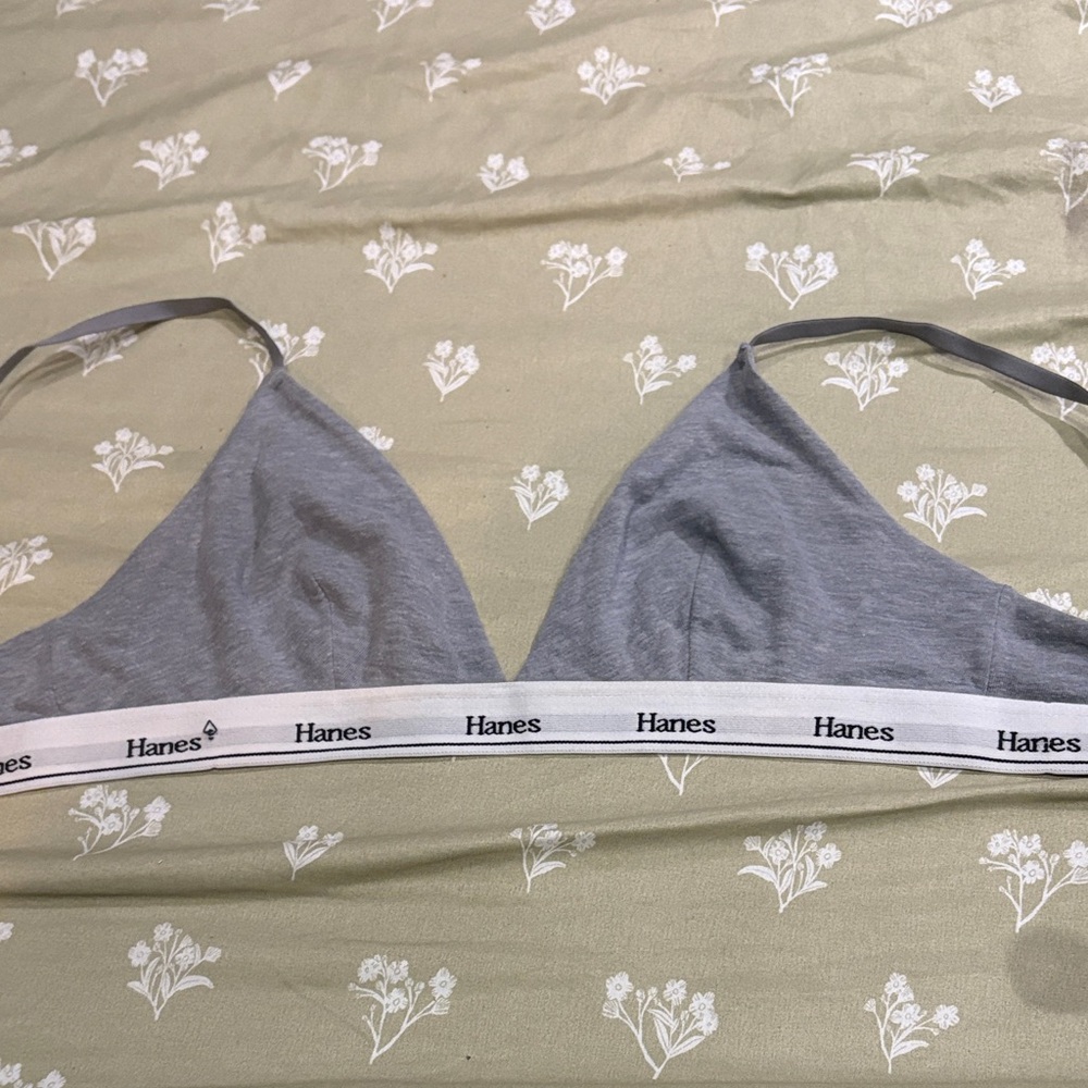 Hanes Gray Triangle Bralette